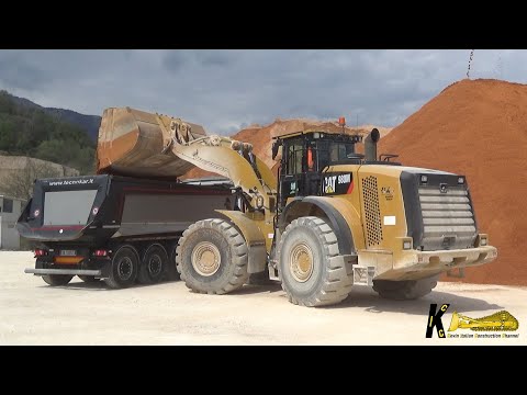 CATERPILLAR 980M WHEEL LOADER Loading TRUCKS #caterpillar #wheelloader #digger #truck