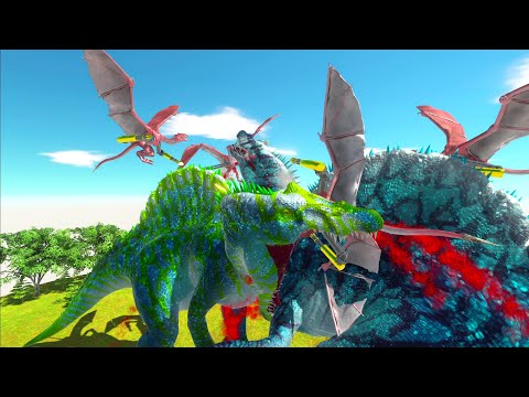 GIANTS WITH WYVERN FLYING SHOOTERS vs EVERY UNIT - Animal Revolt Battle Simulator Gameplay
