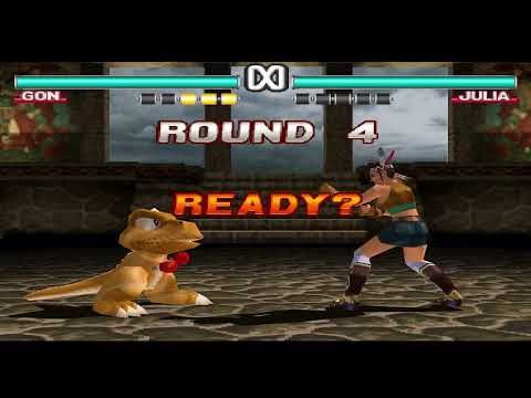 Tekken 3 Move Sweep Gon Oger's Move Bodyslam on julia
