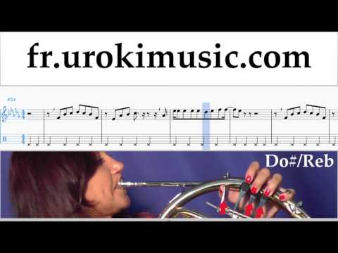 Comment Jouer du Cor D'harmonie Charlie Puth - Attention Tab Tablature Partie#2 um-i829