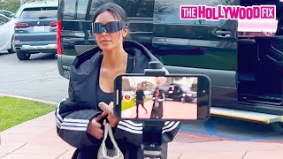 Kim Kardashian Nurses Her Injured Hand With A Squad Of Kids At Saint West's Basketball Game In L.A.