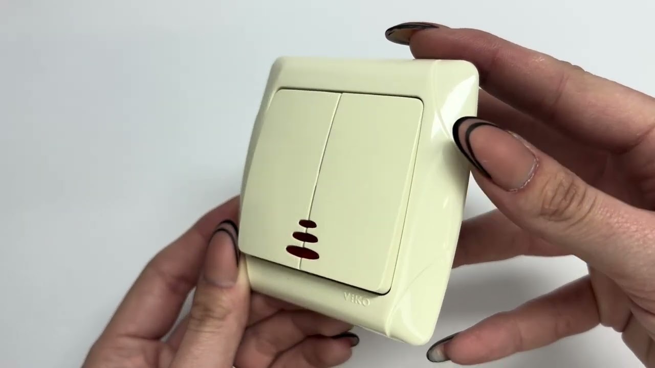 Вимикач двоклавішний з підсвіткою VIKO Carmen крем 90562050