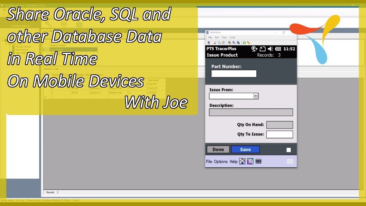 Share Oracle, SQL and other Database Data in Real Time On Mobile Devices