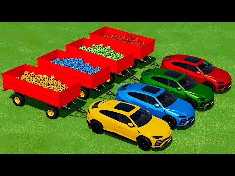 TRANSPORTING LAMBORGHINI URUS WITH BALLS - Farming Simulator 22