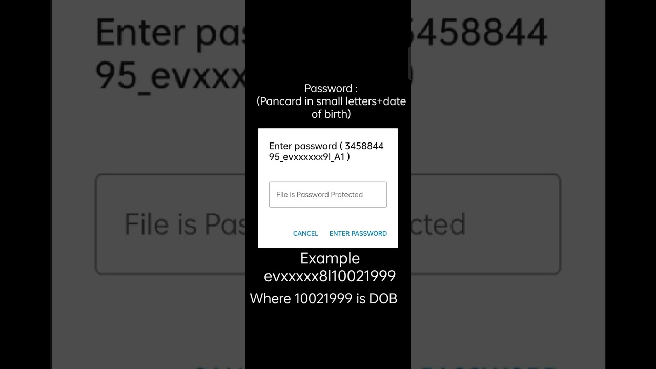 Password of your ITR intimation pdf