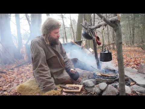 Two Nights Solo Bushcraft Trip | Viking Bushcraft, Storm, Camp Cooking, Relaxing, Carving, Hiking