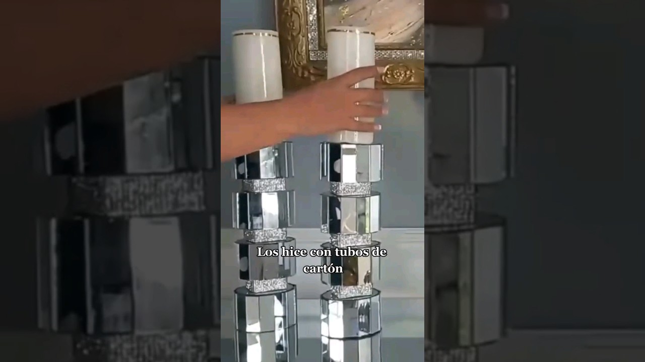 Candelabros de lujo reciclando tubos de cartón 😱