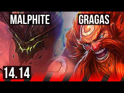 MALPHITE vs GRAGAS (TOP) | 600+ games, 3/2/7 | TR Master | 14.14