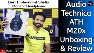 Video thumbnail for Audio Technica ATH M20x Unboxing, Review | Best Budget Studio Monitor Headphone For Music Production by Subhro Paul