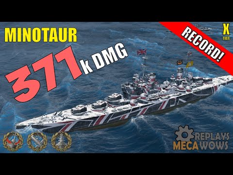 Cruiser Minotaur 3 Kills & 371k Damage | World of Warships Gameplay