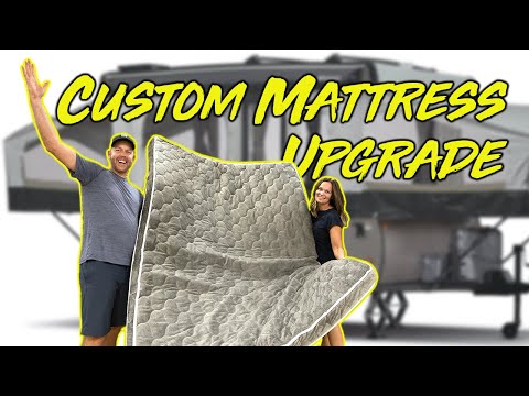 NEW Mattress in my POP UP CAMPER - Custom CUT 6" Zinus Cooling Gel Memory Foam Mattress