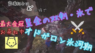 【MHW】皇金の双剣・氷でオドガロン最大金冠探しの巻