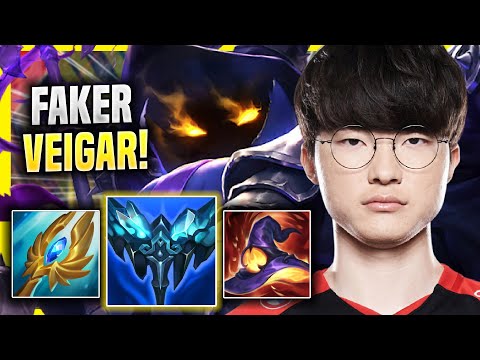 FAKER IS A MONSTER WITH VEIGAR! - T1 Faker Plays Veigar MID vs Akshan! | Season 2022
