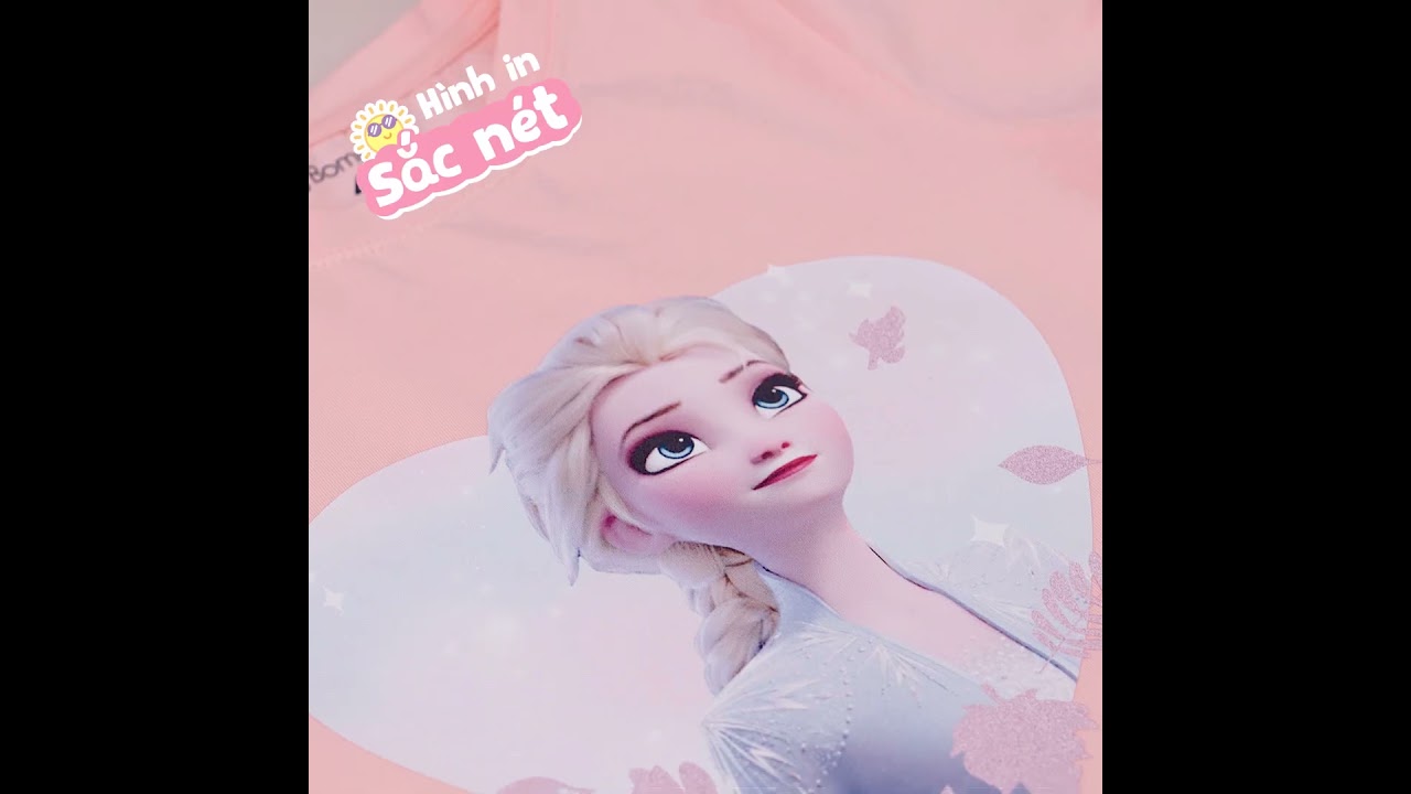 Váy bé gái Elsa trái tim tay phồng