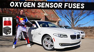 BMW F10 F11 OXYGEN SENSOR BANK 1 2 SENSOR 1 2 FUSE LOCATION BMW 528i 535i 520i 530i 550i 518d 520d 5