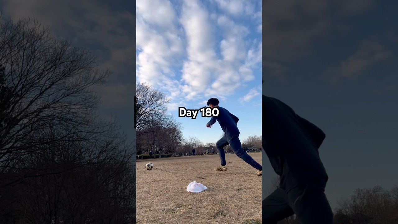 How many days to become left-footed? - Day 180 #shorts #footballtraining #football