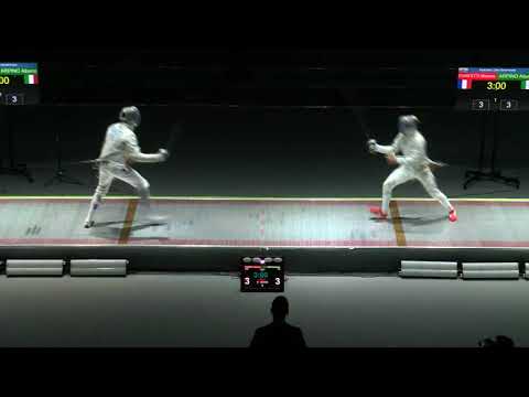 2018 Sochi Juniors Men Sabre Semifinal01 Pianfetti FRA vs Arpino ITA