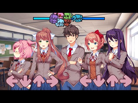 FNF: Doki Doki Takeover with Original DDLC Style █ Friday Night Funkin' █