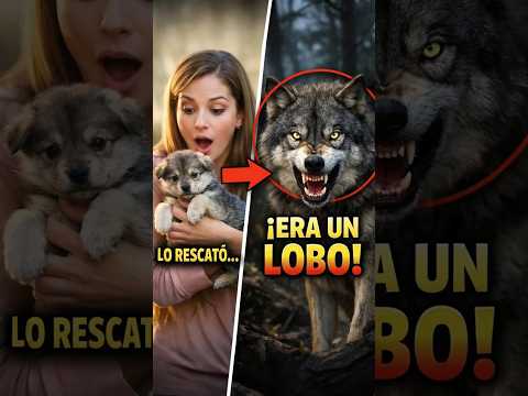 Rescató a un cachorrito abandonado… y resultó ser un LOBO de verdad! 🐺😱 #animales #lobo #shorts