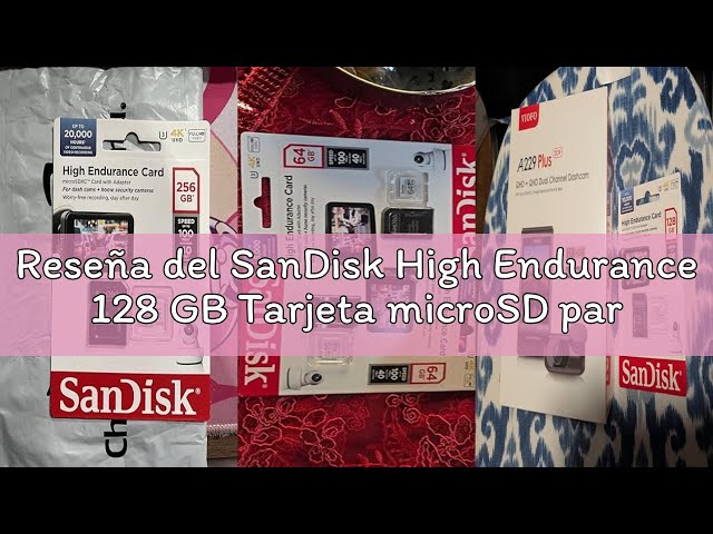 Vídeo relacionado con SanDisk High Endurance 128 GB Tarjeta microSD para videovigilancia, hasta 100 MB/s, Class 10, U3 y V30