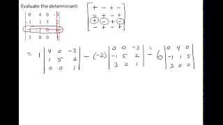 Evaluate the Determinant of a 4x4 Matrix