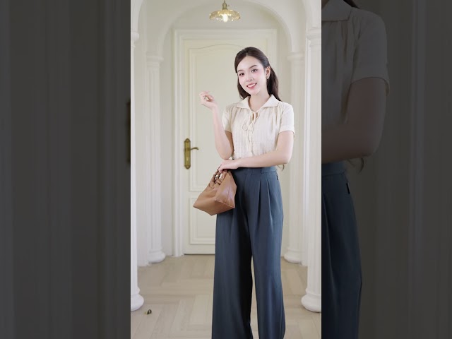 PH33AS107 - Áo thô kẻ ô vuông hạt gạo