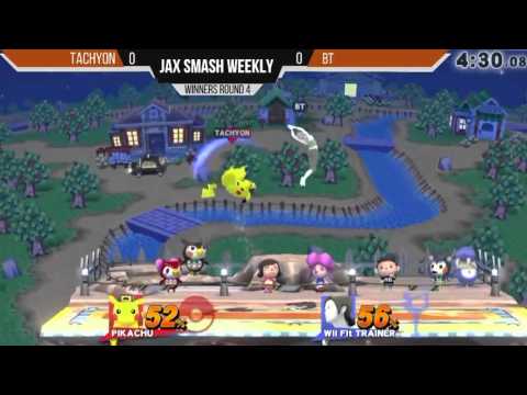 Jax Smash Weekly 4/7/16 - Tachyon(Pikachu) Vs. BT(Wii Fit) WQ