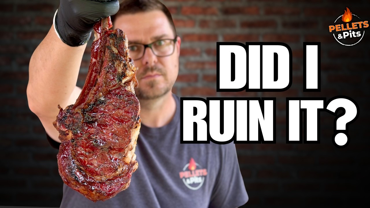 I Just RUINED this Smoked Tomahawk Steak (BUT Not According to My Wife!)