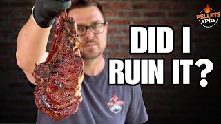 I Just RUINED this Smoked Tomahawk Steak (BUT Not According to My Wife!)