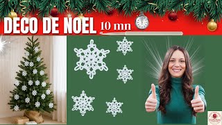 ❄️ Flocon au crochet facile et rapide – Décoration de Noël en 10 mn !