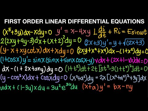 First Order Linear Differential Equations Part 1 (Live Stream)