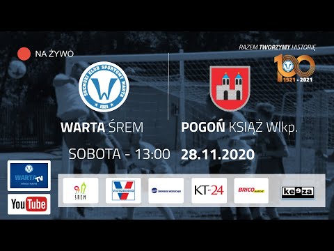 Warta Śrem - Pogoń Książ Wlkp. 28 listopada 2020r (live)