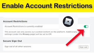 How To Enable / Disable Roblox Account Restrictions Windows 10/8/7