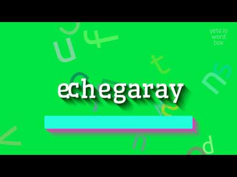 How to say "echegaray"! (High Quality Voices)