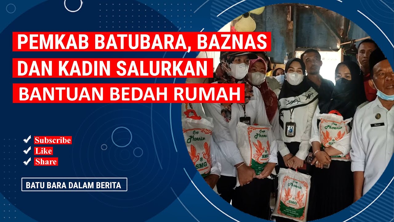 PEMKAB BATUBARA, BAZNAS DAN KADIN SALURKAN BANTUAN BEDAH RUMAH