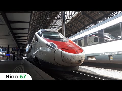 Trains en Gare de Bâle CFF - Züge am Bahnhof Basel SBB (29 juin 2018)