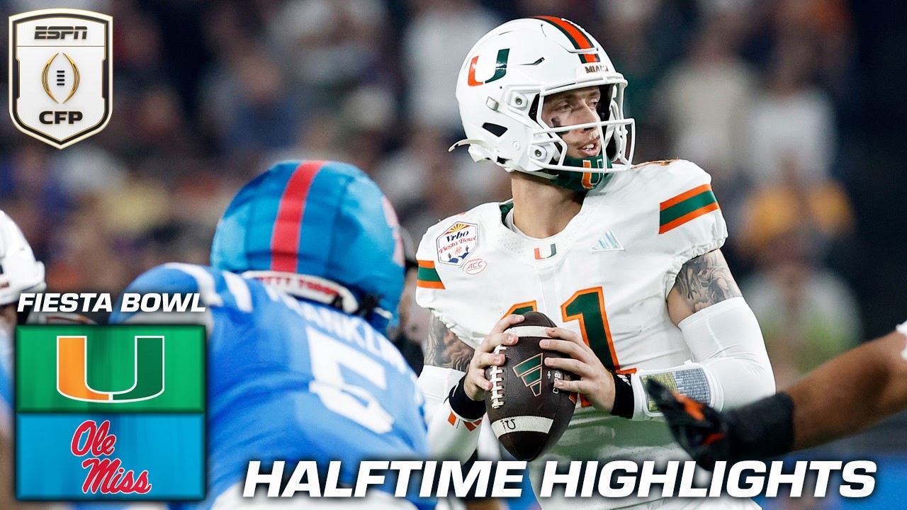 Fiesta Bowl HALFTIME HIGHLIGHTS: Miami Hurricanes vs. Ole Miss Rebels | ESPN College Football