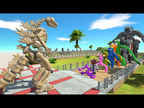 Godzilla Skeleton vs Mechagodzilla OASIS DEATH RUN - Animal Revolt Battle Simulator