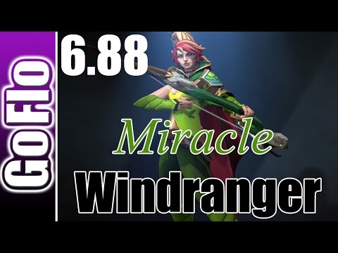 Windranger 6.88 Miracle 9011 MMR Hurricane Pike Dota 2 Pro Gameplay