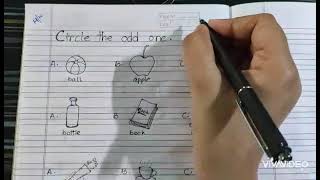 English Homework - Circle the odd one for LKG
