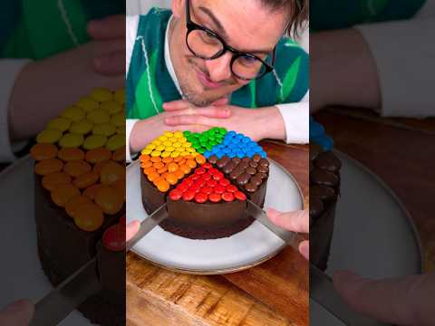 How to eat CHOCOLATE CAKE properly like DAD?😁❤️🍰| CHEFKOUDY