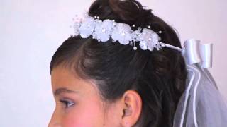 Crown with Veil Style FG_927- White Only