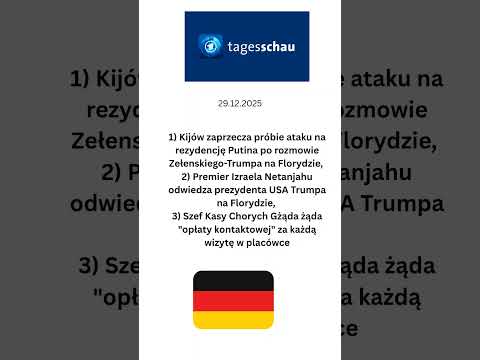 Niemiecki dziennik telewizyjny @tagesschau 29 grudnia