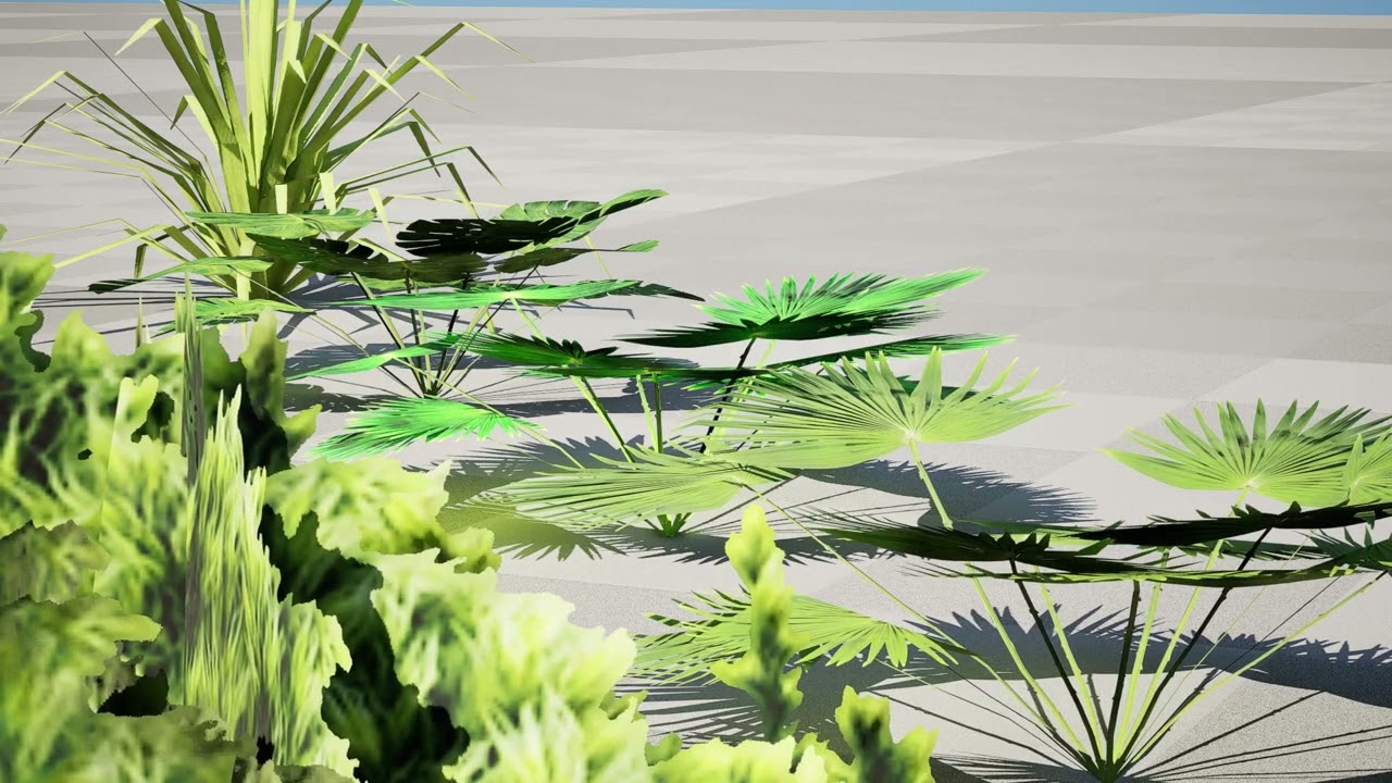 Pacote de folhagem tropical pronto para jogo Modelo 3D