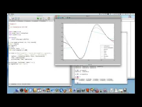 Python Interpolation 2 of 4: 1d interpolation with Rbf