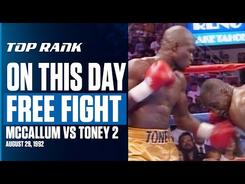 James Toney vs Mike McCallum 2 | FREE FIGHT | AUGUST 29, 1992