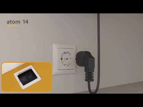 Multiprises à encastrer - avec couvercle - 4 prises - Atom 14 EMUCA