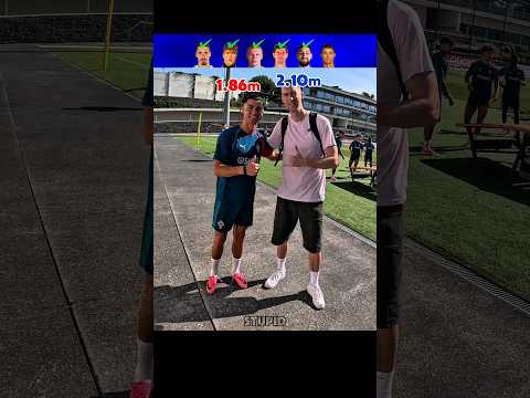 Celine and Michiel Height Vs Tall Ballers.🤩         #celinedept #ronaldo #height #shorts