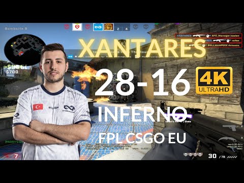 【CSGO POV】XANTARES (28-16) Plays FPL with s1mple (INFERNO)