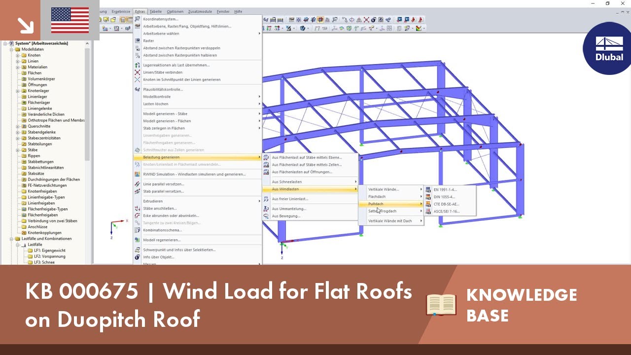 KB 000675 | Wind Load for Flat Roofs on Duopitch Roof